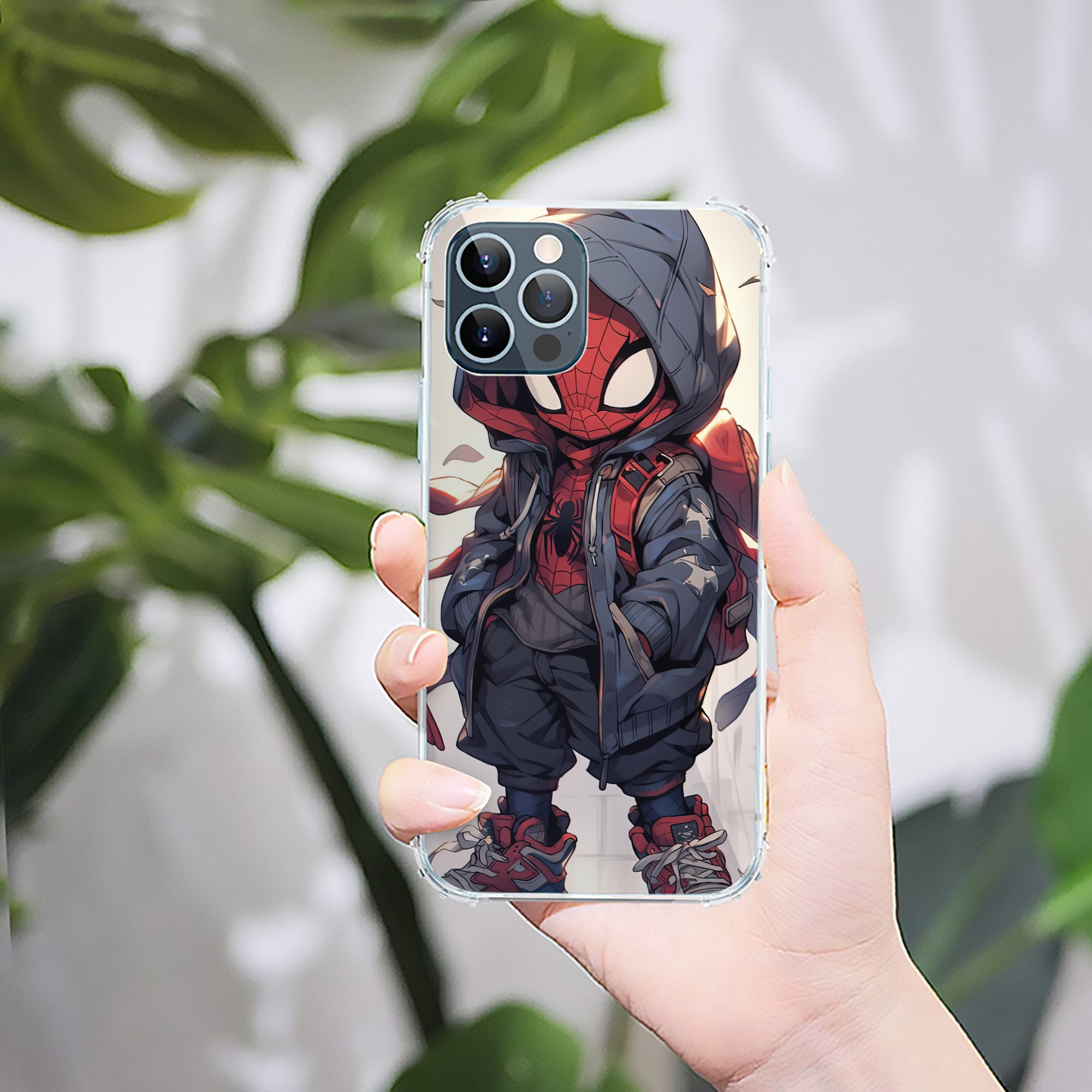 （画像用） Spider Man スパイダーマン 【iPhone 12シリーズ対応】透明スマホケース（クリアソフトケース）